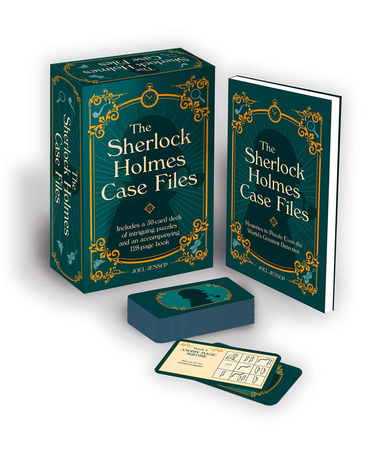 Sherlock Holmes Puzzle Book & 50-Card Mystery Deck | Logic & Deduction Game
