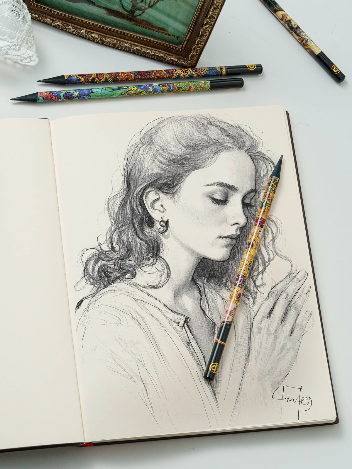 Artistic drawing of a woman&