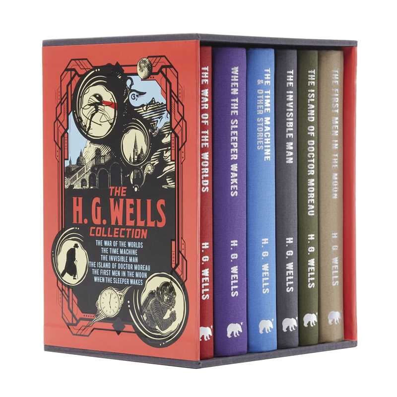Explore The H. G. Wells Collection, a six-book clothbound hardcover box set featuring The Time Machine, The War of the Worlds, and other science fiction classics.