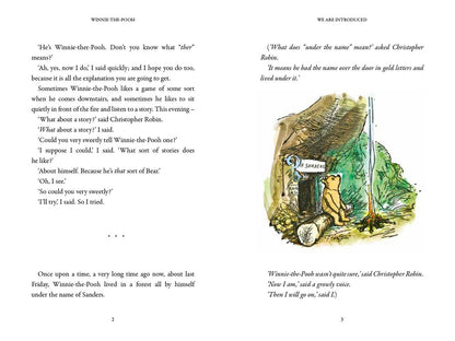 Inside Winnie-the-Pooh paperback showing an original E. H. Shepard illustration from A. A. Milne&