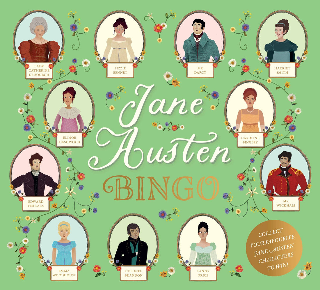 Jane Austen Bingo Game | Literary Character Bingo &amp; Trivia Set