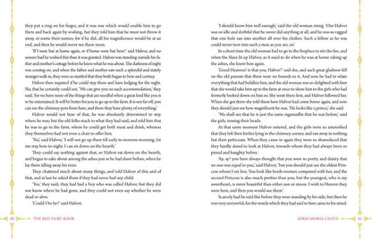 A book page from The Little Fairytale Book by Sofia Morra Castelli with a large central white text block