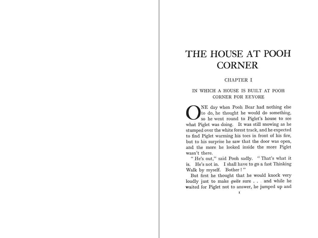 Additional reading sample from The House at Pooh Corner by A. A. Milne, classic children&