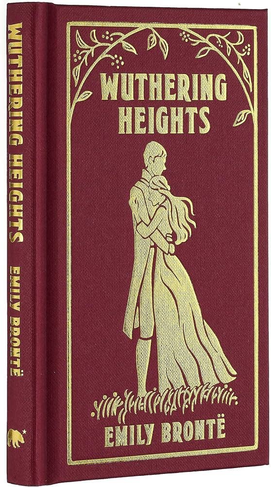 Wuthering Heights by Emily Brontë, Arcturus Ornate Classics compact hardcover with gold foil embossed cover and gilded page edges.