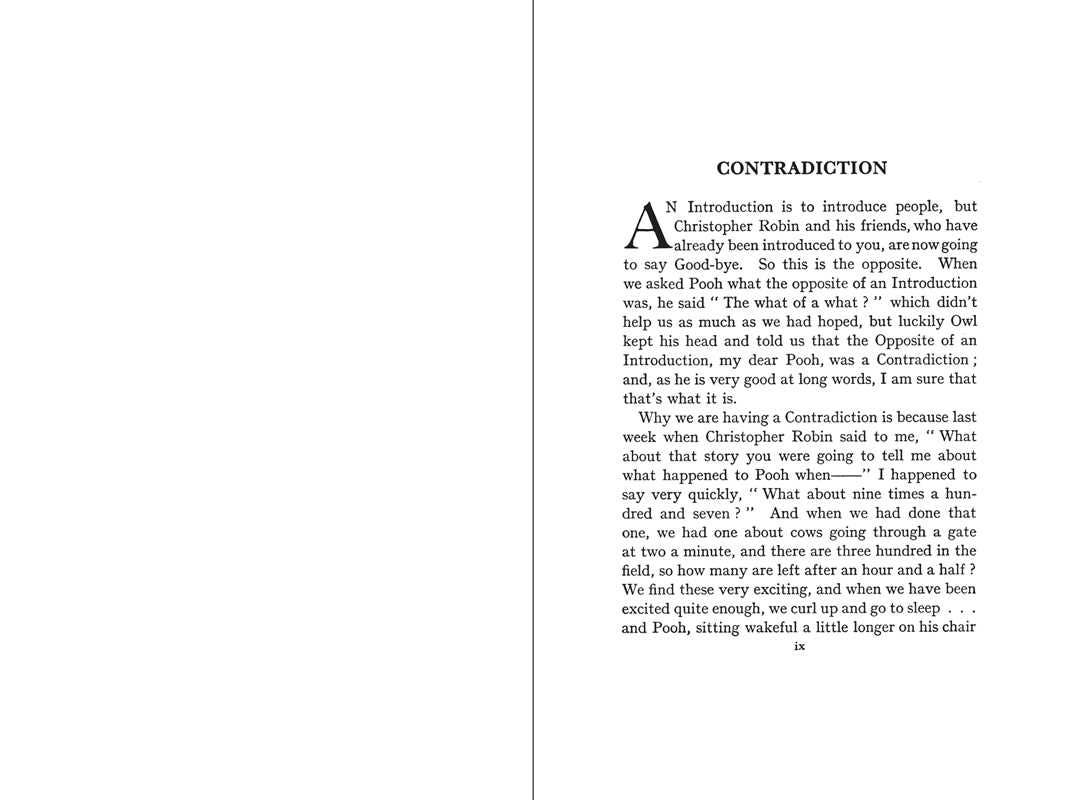 Sample reading pages from The House at Pooh Corner, A. A. Milne&