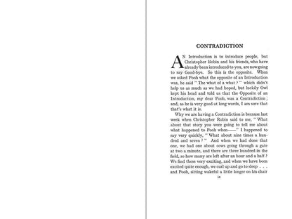 Sample reading pages from The House at Pooh Corner, A. A. Milne&