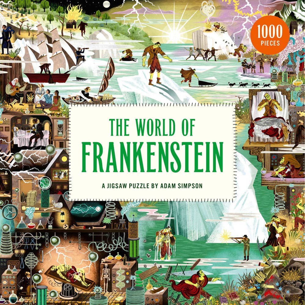 The World of Frankenstein 1000 Piece Puzzle | Mary Shelley Gothic Literary Jigsaw