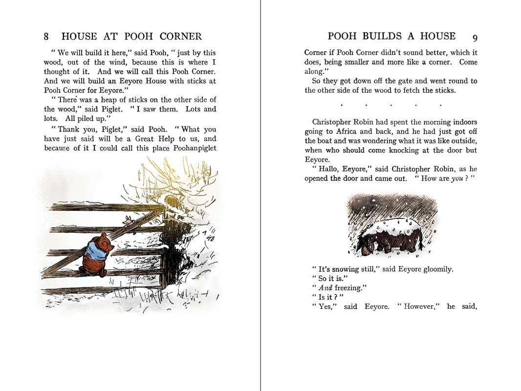Additional reading sample from The House at Pooh Corner by A. A. Milne, classic children&