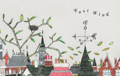Open illustrated spread from Mary Poppins Gift Edition featuring Lauren Child&