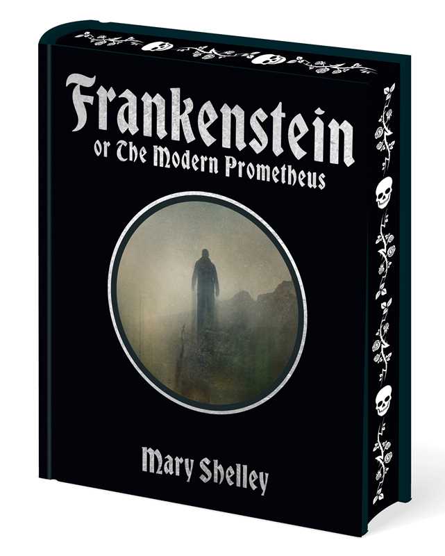 Frankenstein by Mary Shelley, Arcturus Decorative Classics hardcover with silver embossed cover, stenciled page edges and patterned endpapers.