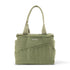 Soolla Studio Artist Bag in Ganja Green, canvas art and craft supply tote with multiple organizer pockets.