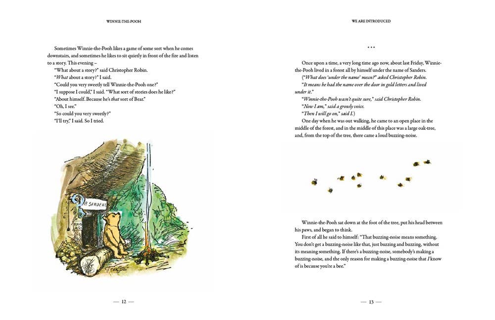 Interior sample pages of A. A. Milne&