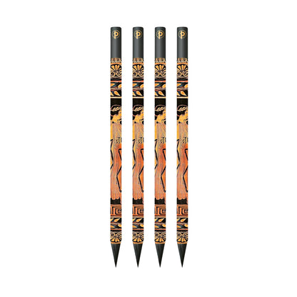 Paperblanks Gathering of Deities Pencil Set | Greek Mythology | 4 Pack