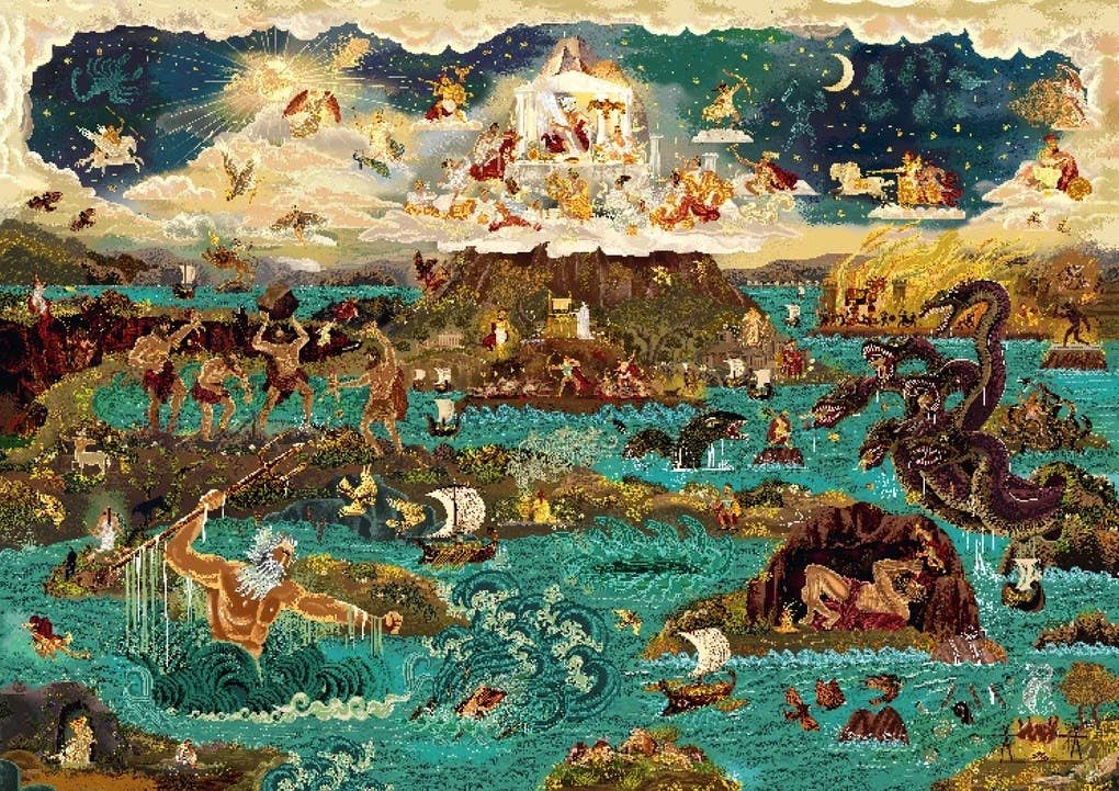 The World of The Odyssey 1000 Piece Puzzle | Homer Greek Mythology Literary Jigsaw