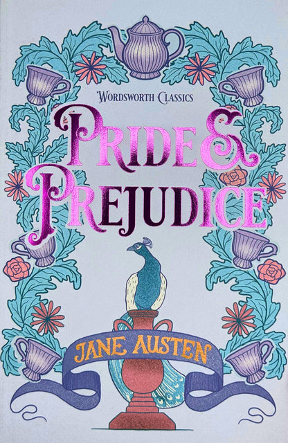 Pride and Prejudice by Jane Austen, Wordsworth Classics paperback edition of the beloved romantic novel featuring Elizabeth Bennet and Mr. Darcy.