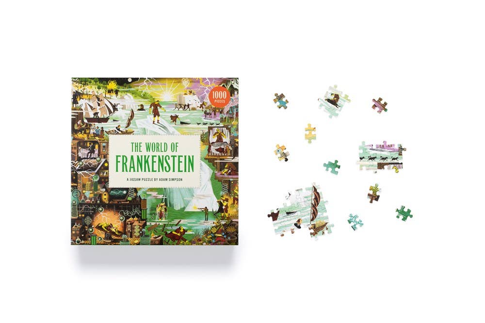 The World of Frankenstein 1000 Piece Puzzle | Mary Shelley Gothic Literary Jigsaw