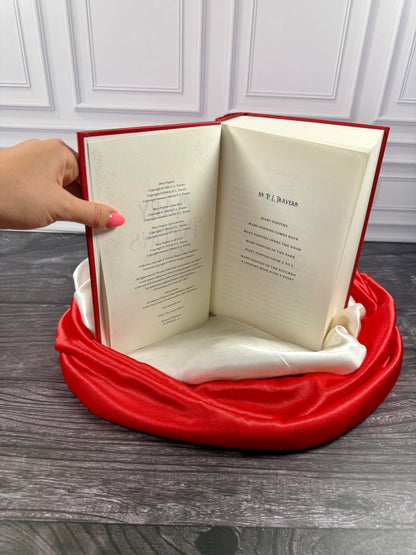 Close view of the table of contents open Mary Poppins Collection treasury by P. L. Travers, showing interior book pages and classic illustrations.