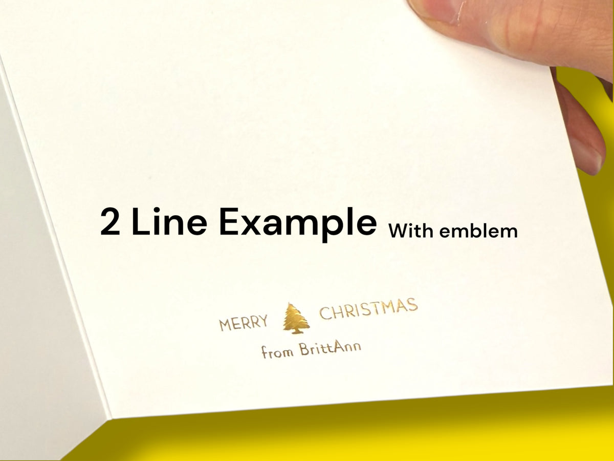 Personalized Greeting Card Set - Mix &amp; Match 6 Foil Stamped Cards With Your Name or Phrase - Nutcracker, Muse, Emily Dickinson Collections - Custom Text - Blank Inside