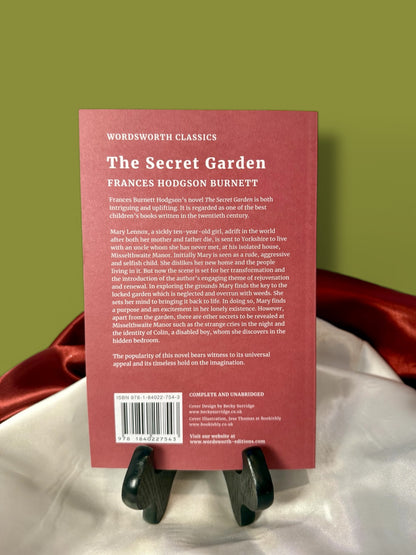 Back cover of The Secret Garden Wordsworth Classics paperback, showing the publisher&