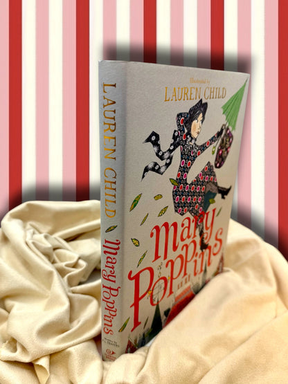 Angled view of the Mary Poppins illustrated hardcover Gift Edition showing Lauren Child&