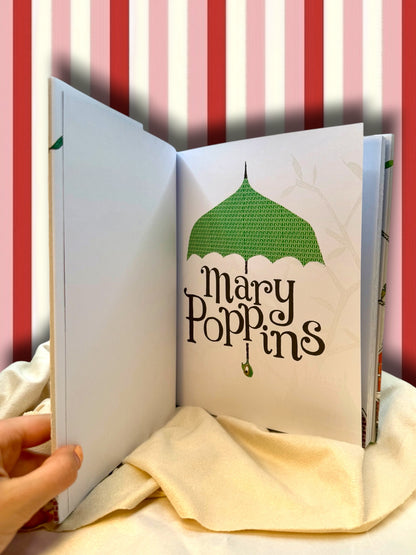 Mary Poppins Gift Edition opened to Title page illustrated interior spread featuring Lauren Child&