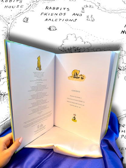 Winnie-the-Pooh complete hardcover omnibus by A. A. Milne showing an interior contents page and the illustrated artwork of E. H. Shepard.