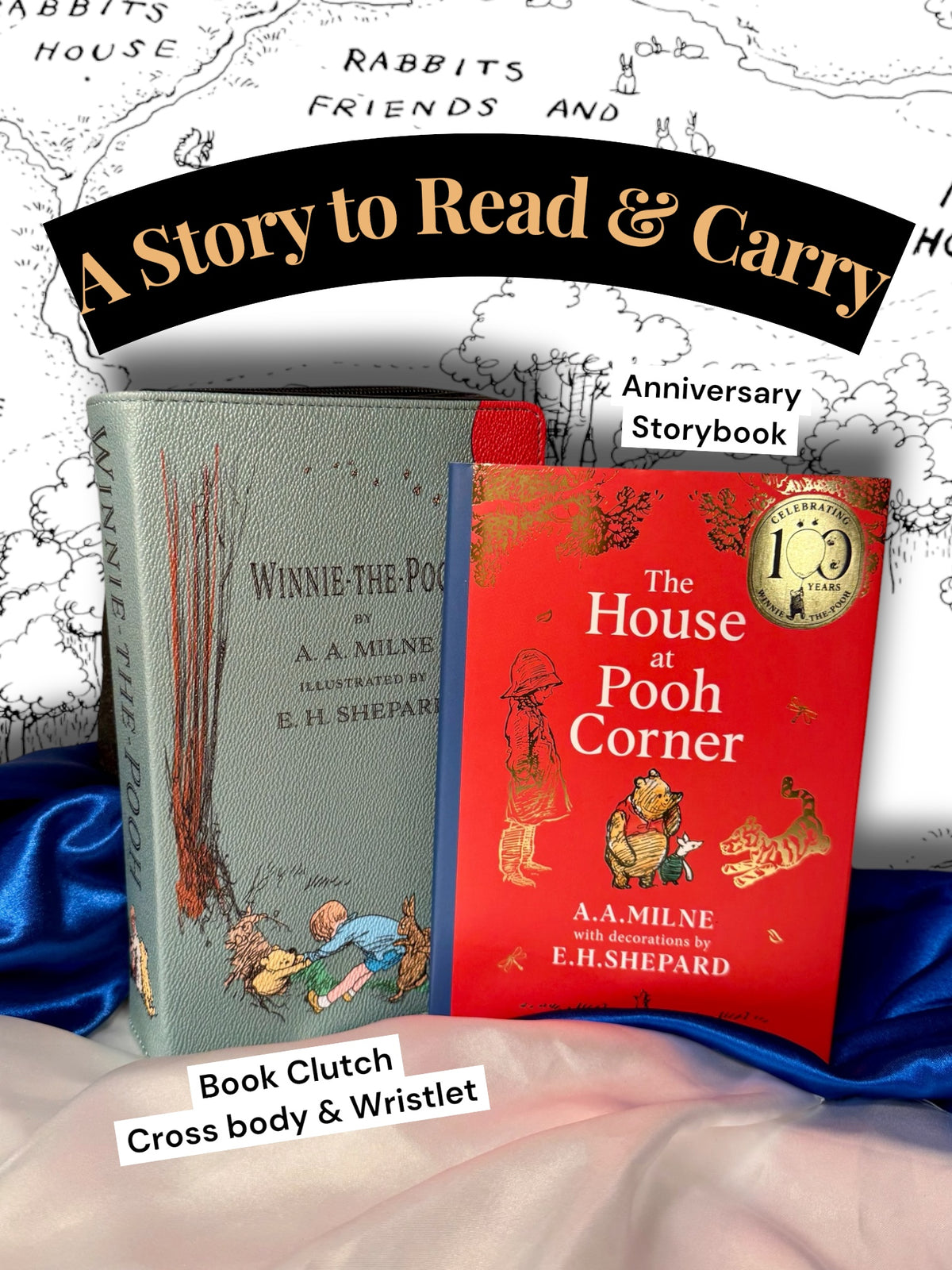 The House at Pooh Corner Book Clutch Bag | Winnie-the-Pooh Crossbody Purse