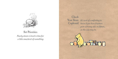 Interior pages from Winnie-the-Pooh: The Little Book of Wisdom, a small hardcover gift book featuring Pooh&