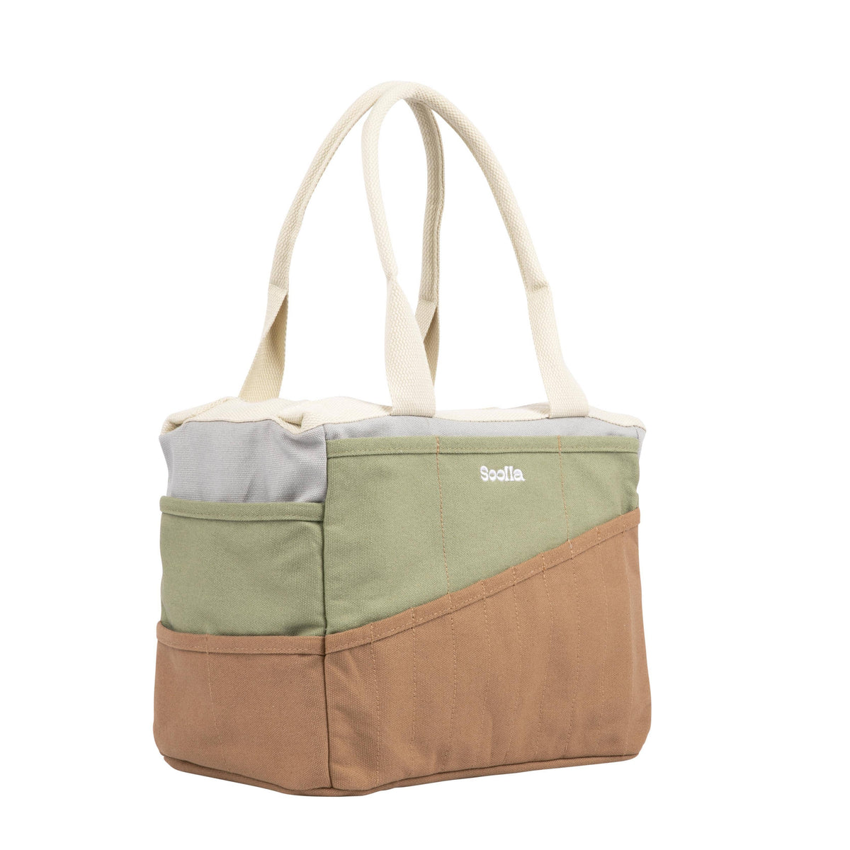 Multicolored tote bag with &