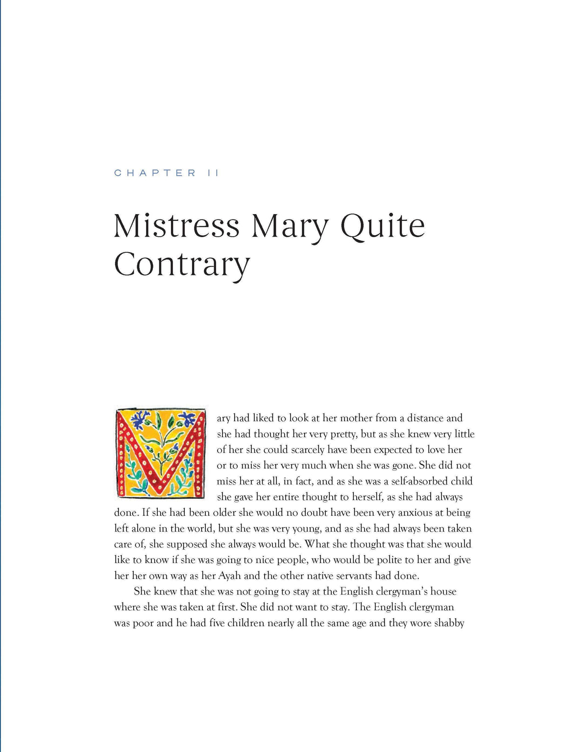 Interior page preview from The Secret Garden collectible illustrated edition, featuring the complete novel by Frances Hodgson Burnett.