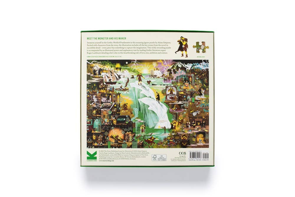 The World of Frankenstein 1000 Piece Puzzle | Mary Shelley Gothic Literary Jigsaw