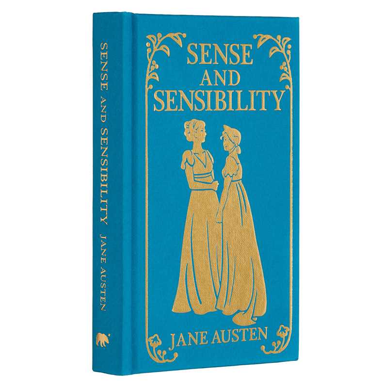 Sense and Sensibility by Jane Austen, Arcturus Ornate Classics pocket-sized hardcover featuring a gold-embossed cover, gilded page edges, and decorative patterned endpapers.