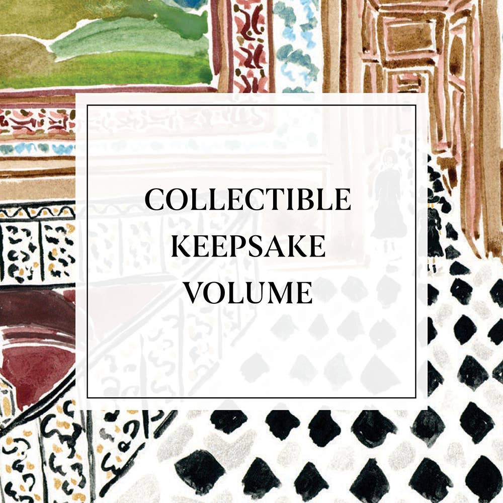 Collage of various patterns with text &