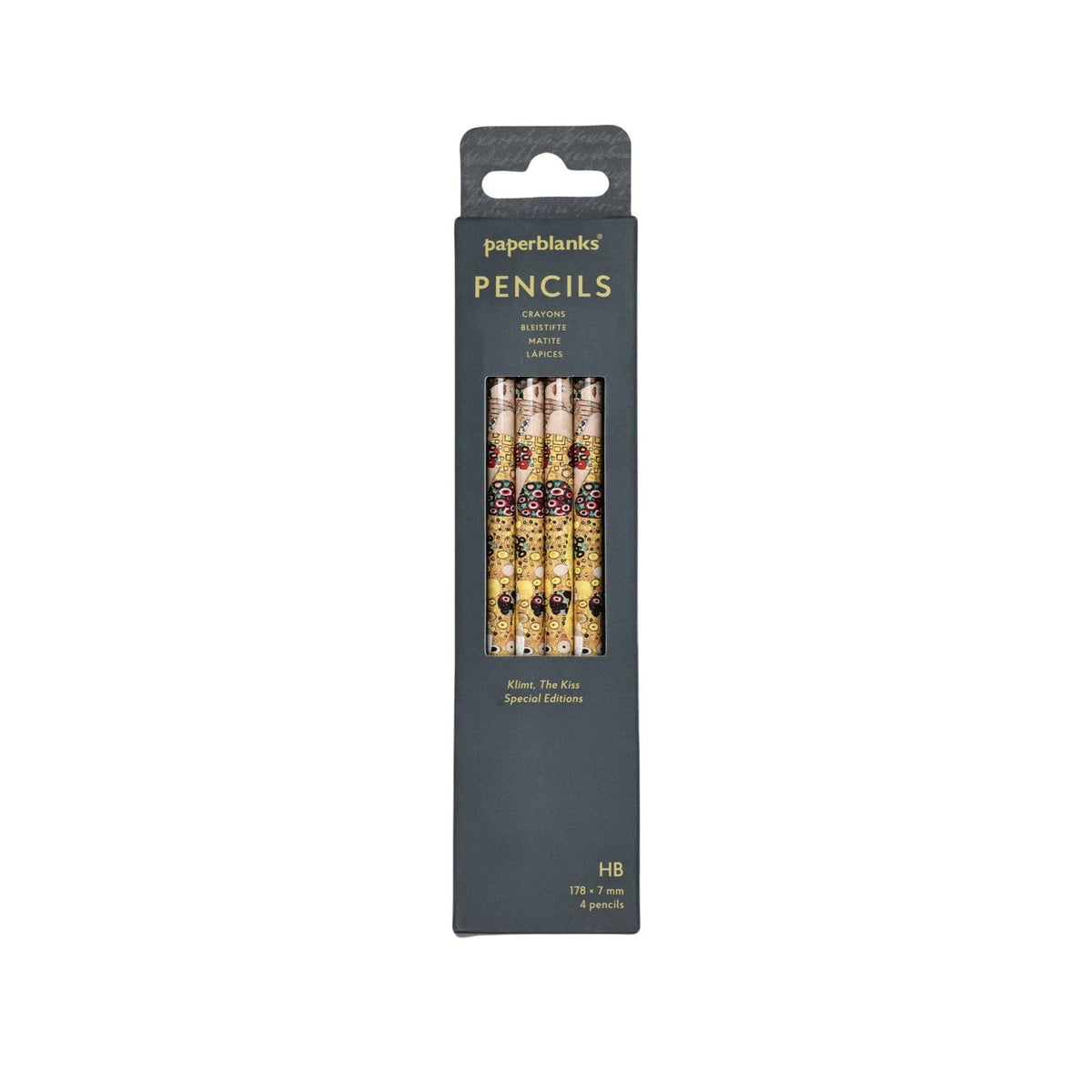 Paperblanks Klimt The Kiss 4-pack writing pencils featuring Gustav Klimt&