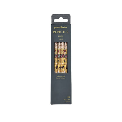 Paperblanks Klimt The Kiss 4-pack writing pencils featuring Gustav Klimt&