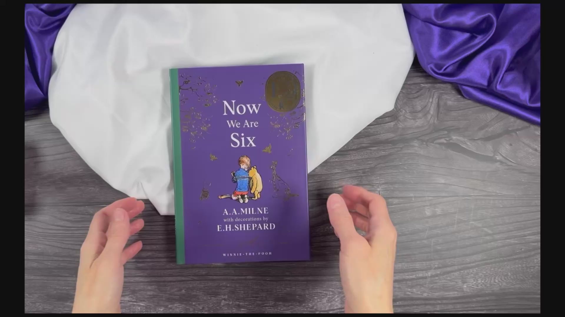 Video preview of Now We Are Six by A. A. Milne, a 100th anniversary hardcover children's poetry collection featuring E. H. Shepard's classic illustrations.